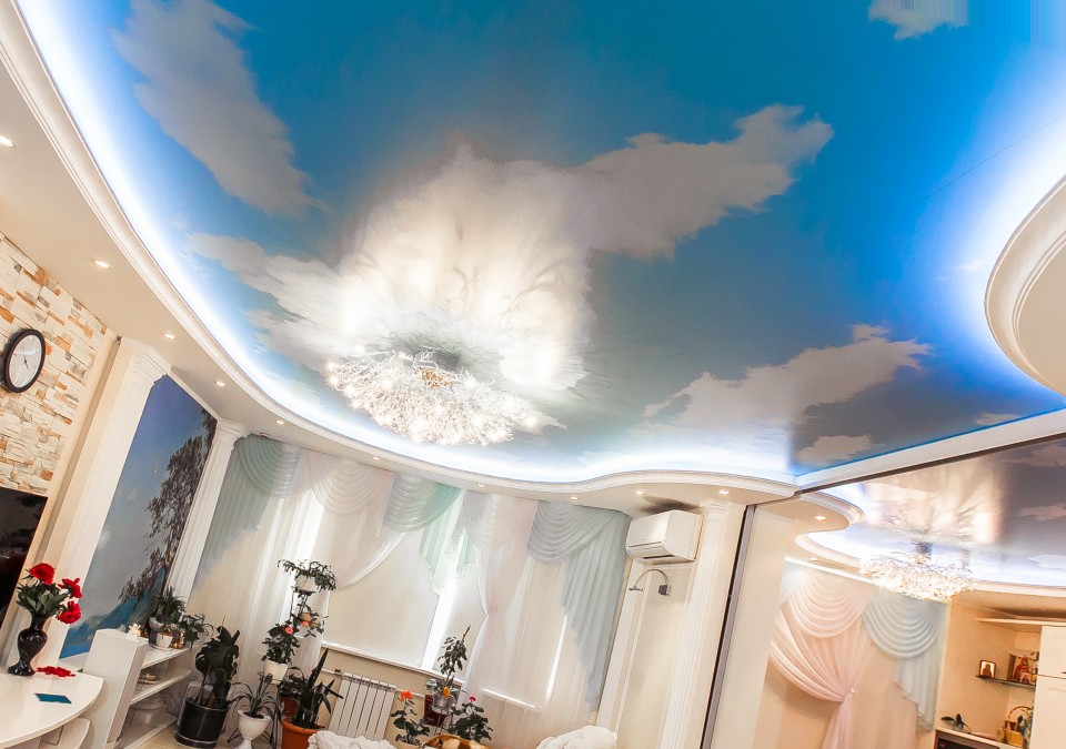 Заказать потолок с фотопечатью в г. Анива